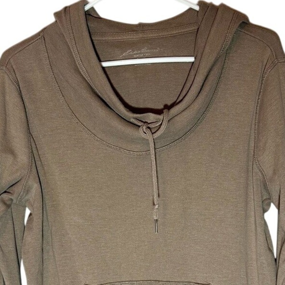 Eddie Bauer Long Sleeved Hoodie Shirt‎ Tan Size Large
